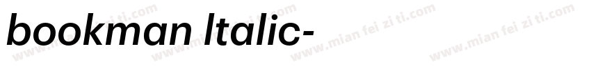 bookman ltalic字体转换
